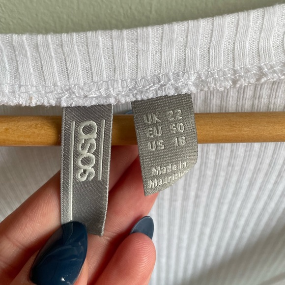 ASOS || Curve Ribbed V-Neck Dress - Picture 2 of 5